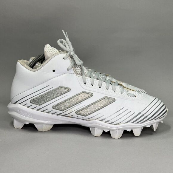 Adidas Freak MD 20 Football Cleats Men's Size 8.5 White Mid Athletic Shoes - Picture 1 of 13